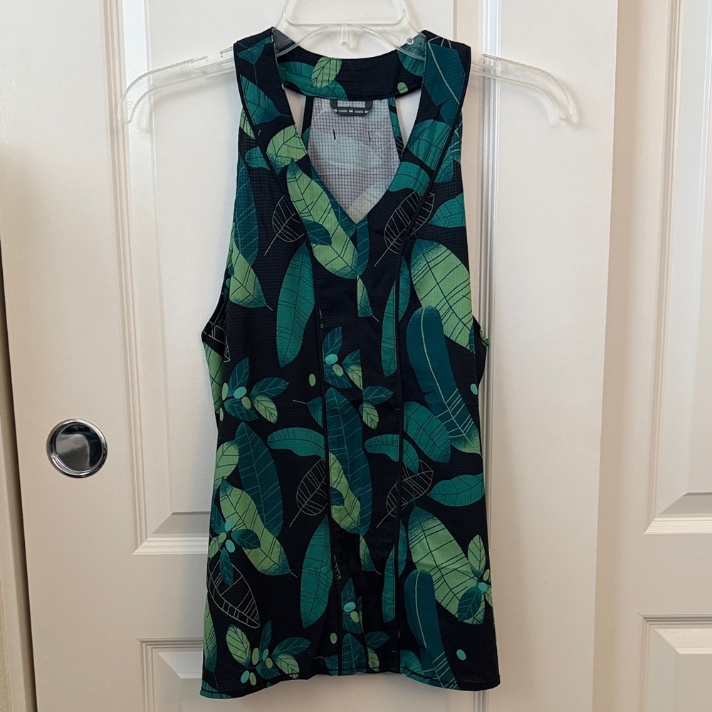 Oiselle Aviary Tank - 6 - green leaf print